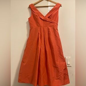 There Is Only You And Me Women Peach Casual Dress 6 Silk/Cotton